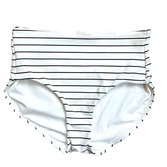 Dick's Sporting Goods Women's Stripe Blk Power Sculpt Mid Rise Swim Bottoms NWT - Picture 4 of 10